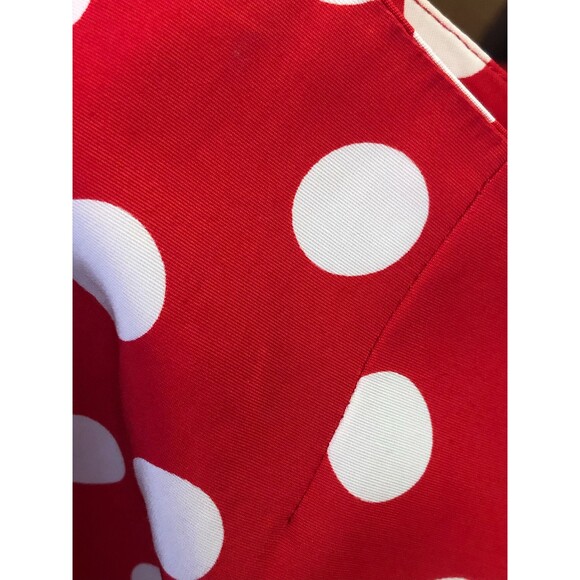 Y2K MOSCHINO CHEAP and CHIC. Red & White Polka Dot Cropped Trousers. XS-S - Picture 9 of 10